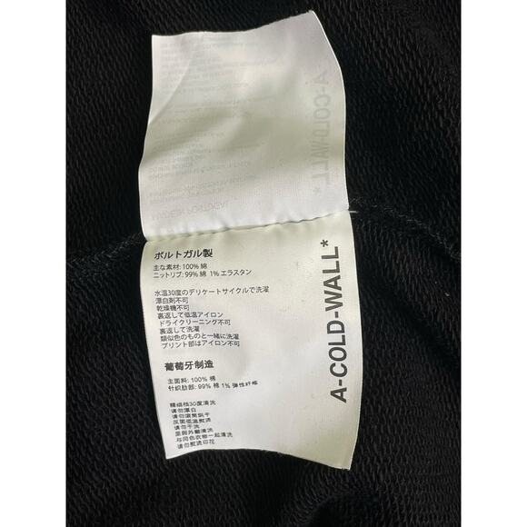 Rare A-Cold-Wall* Black Grid Logo Hoodie Spring/Summer 2023 Size Medium New - Picture 9 of 10